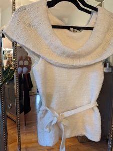 Off the shoulder sleeveless sweater top